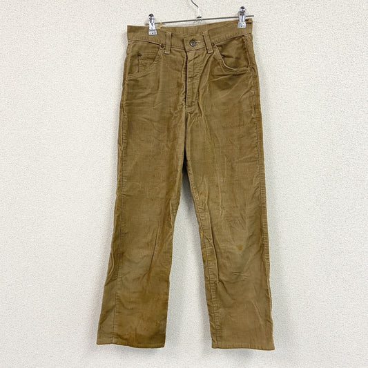 ～90s　Lee 200　リー　コーデュロイパンツ　ジップフライ　ヴィンテージ　茶色　ブラウン　W28サイズ