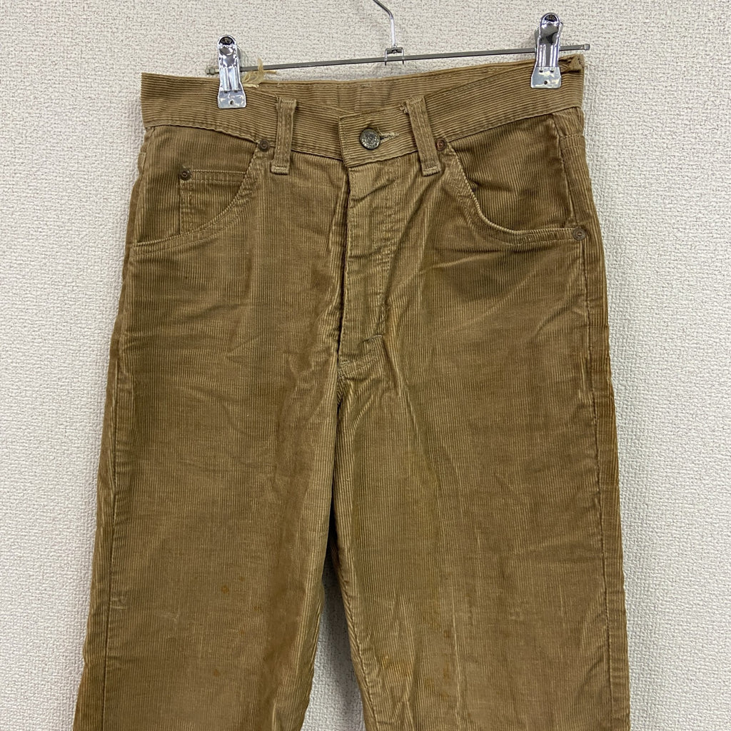～90s　Lee 200　リー　コーデュロイパンツ　ジップフライ　ヴィンテージ　茶色　ブラウン　W28サイズ