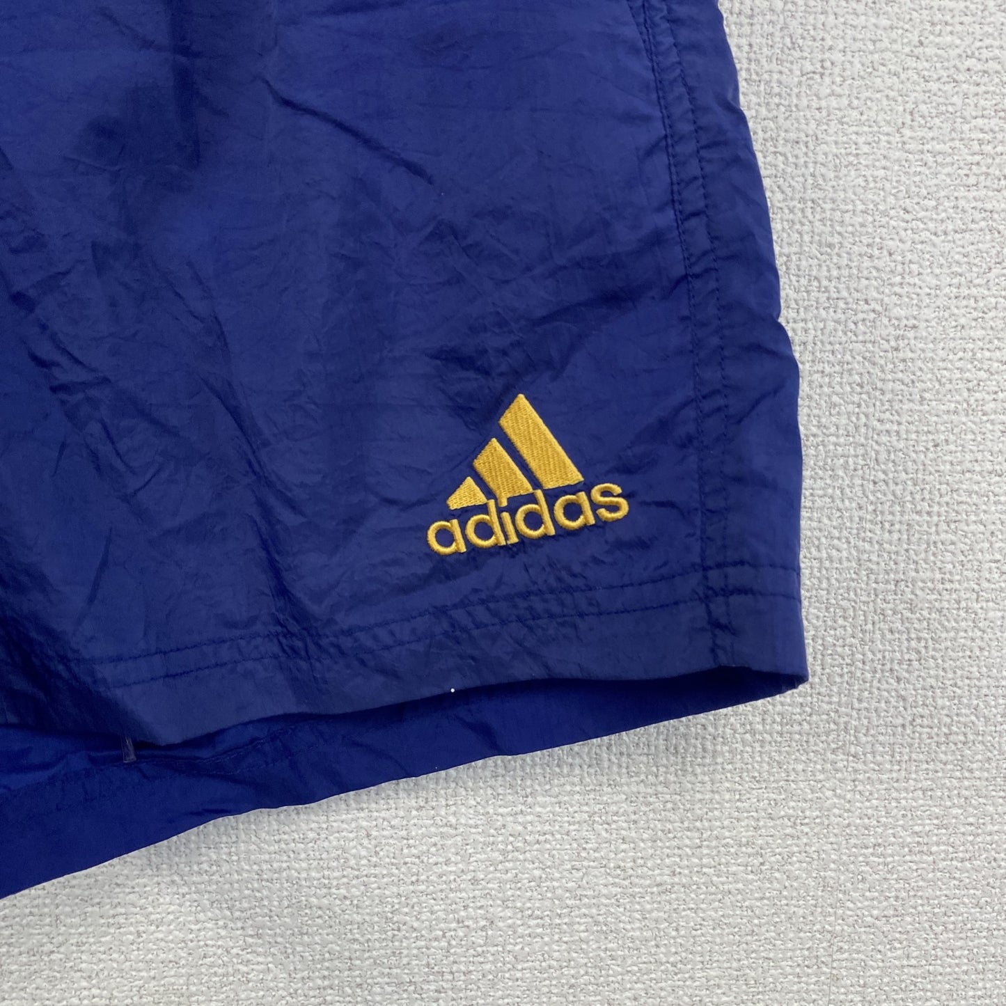 ～00s　adidas　アディダス　ハーフパンツ/ショートパンツ　ナイロンパンツ　デカロゴ　青　ブルー　Lサイズ　