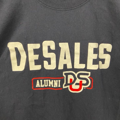 古着 used　Champion チャンピオン　半袖カレッジプリントTシャツ　DESALES デサレス　紺　ネイビー　Lサイズ