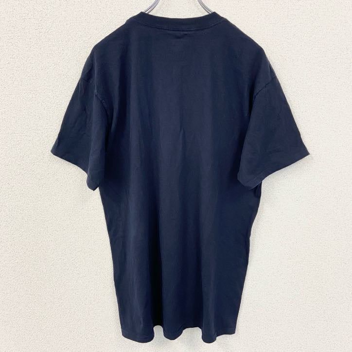古着 used　Champion チャンピオン　半袖カレッジプリントTシャツ　DESALES デサレス　紺　ネイビー　Lサイズ