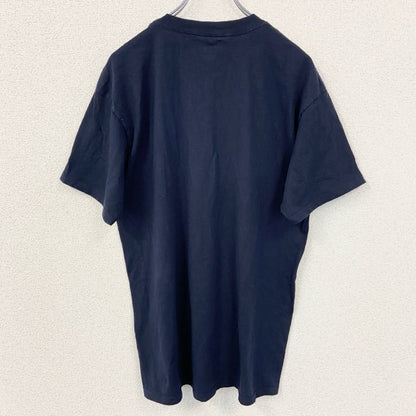 古着 used　Champion チャンピオン　半袖カレッジプリントTシャツ　DESALES デサレス　紺　ネイビー　Lサイズ