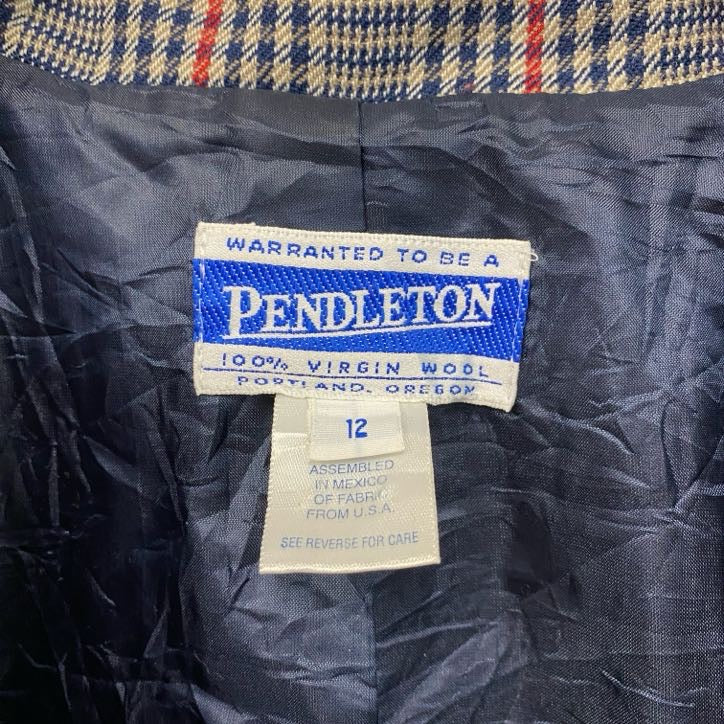 ～90s　PENDELTON　ペンドルトン　テーラードジャケット/ブレザー　ヴィンテージ　灰色　グレー　12サイズ