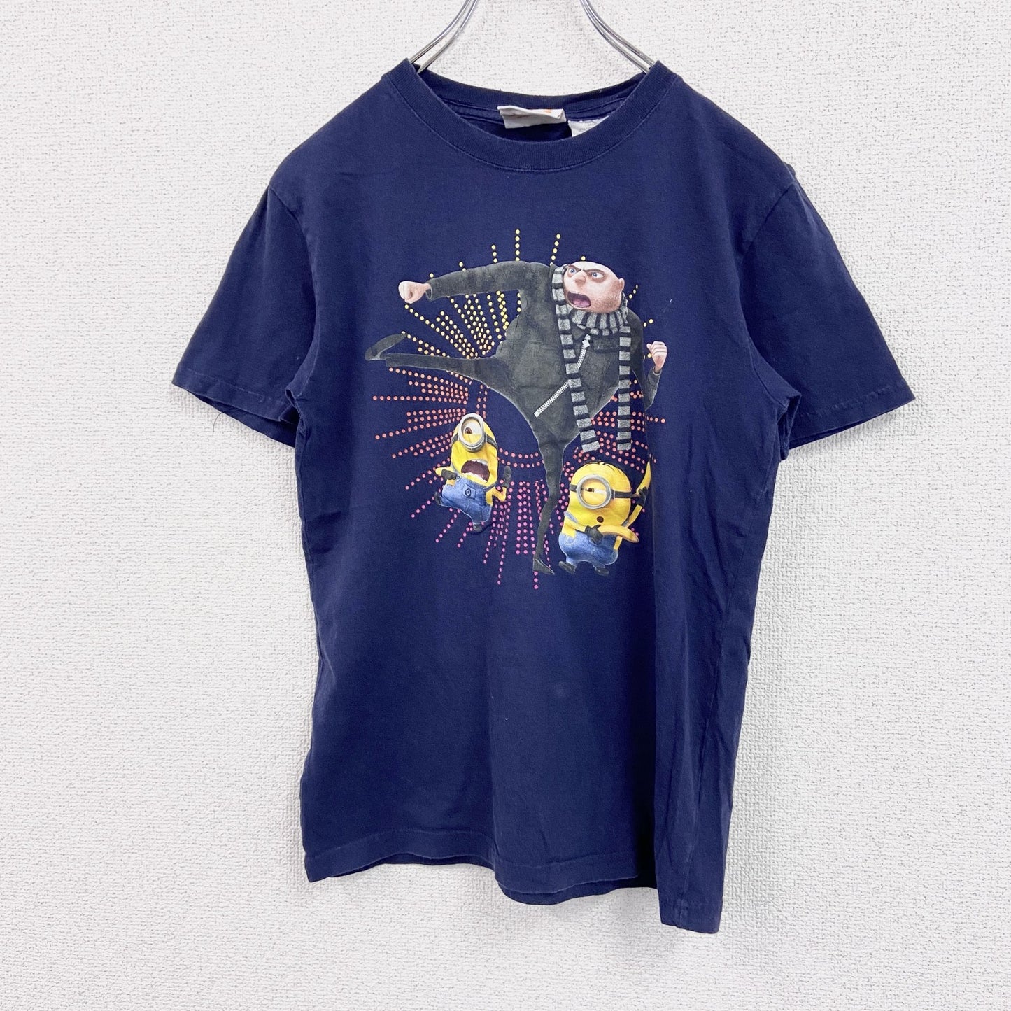 DESPICABLE ME3　半袖プリントTシャツ　キャラT　ミニオン　紺　ネイビー　14/16サイズ
