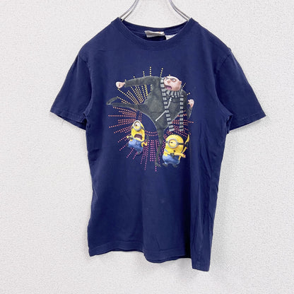 DESPICABLE ME3　半袖プリントTシャツ　キャラT　ミニオン　紺　ネイビー　14/16サイズ