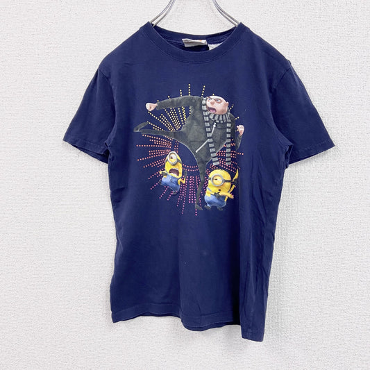 DESPICABLE ME3　半袖プリントTシャツ　キャラT　ミニオン　紺　ネイビー　14/16サイズ