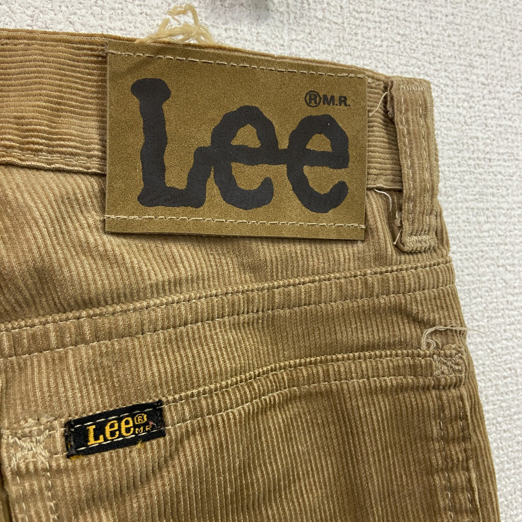 ～90s　Lee 200　リー　コーデュロイパンツ　ジップフライ　ヴィンテージ　茶色　ブラウン　W28サイズ