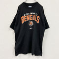 Reebok　リーボック　BENGALS　半袖プリントTシャツ　黒　ブラック　Lサイズ