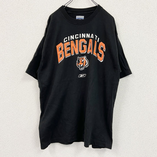 Reebok　リーボック　BENGALS　半袖プリントTシャツ　黒　ブラック　Lサイズ