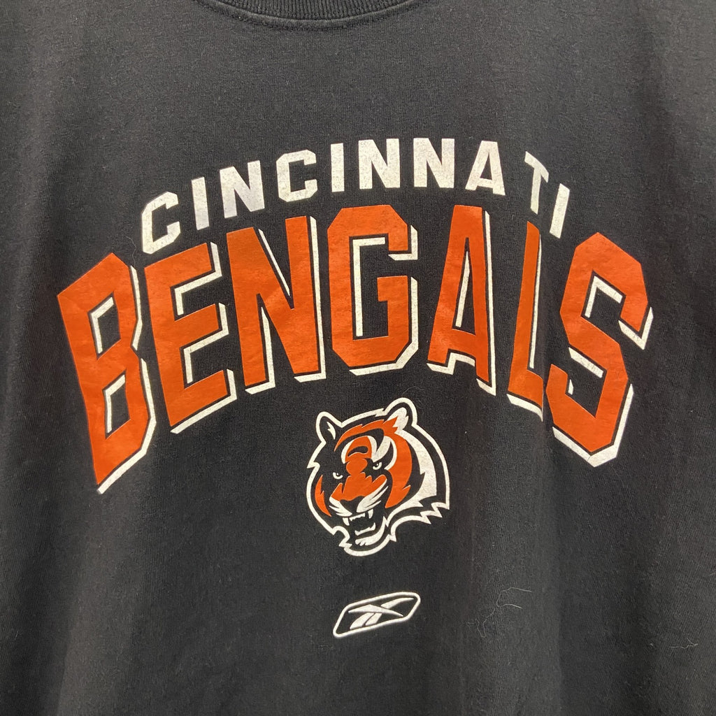 Reebok　リーボック　BENGALS　半袖プリントTシャツ　黒　ブラック　Lサイズ