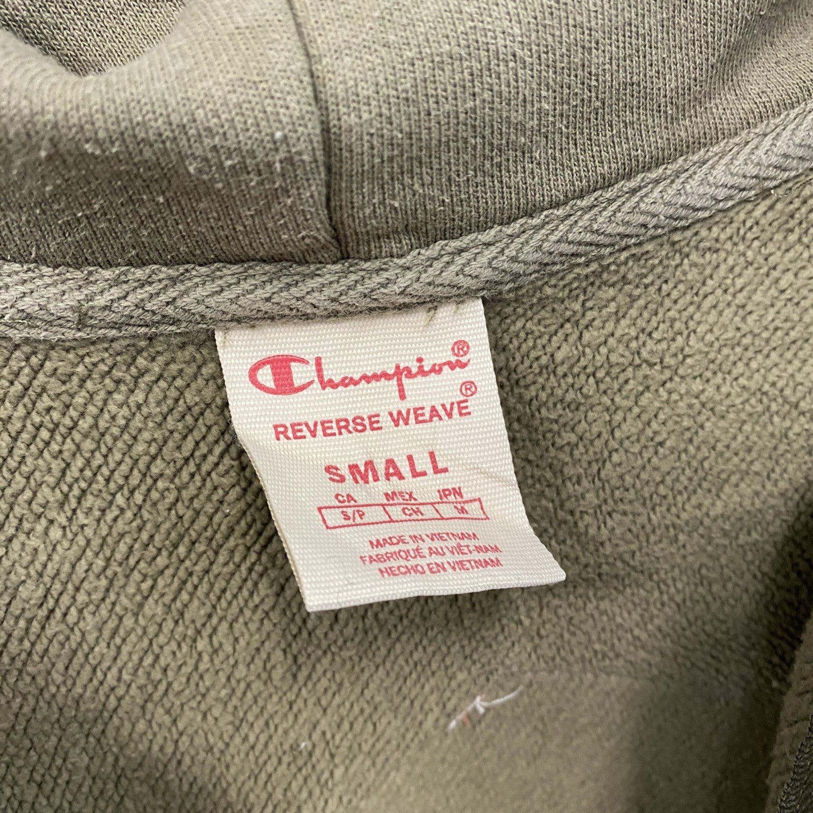 Champion　チャンピオン　リバースウィーブ　フルジップスウェットパーカー/フーディー　カーキ　Sサイズ