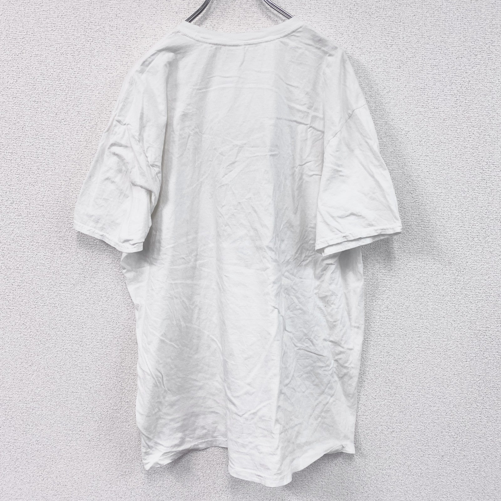 GILDAN　ギルダン　半袖プリントアニマルTシャツ　牛　クルーネック　白　ホワイト　2XLサイズ