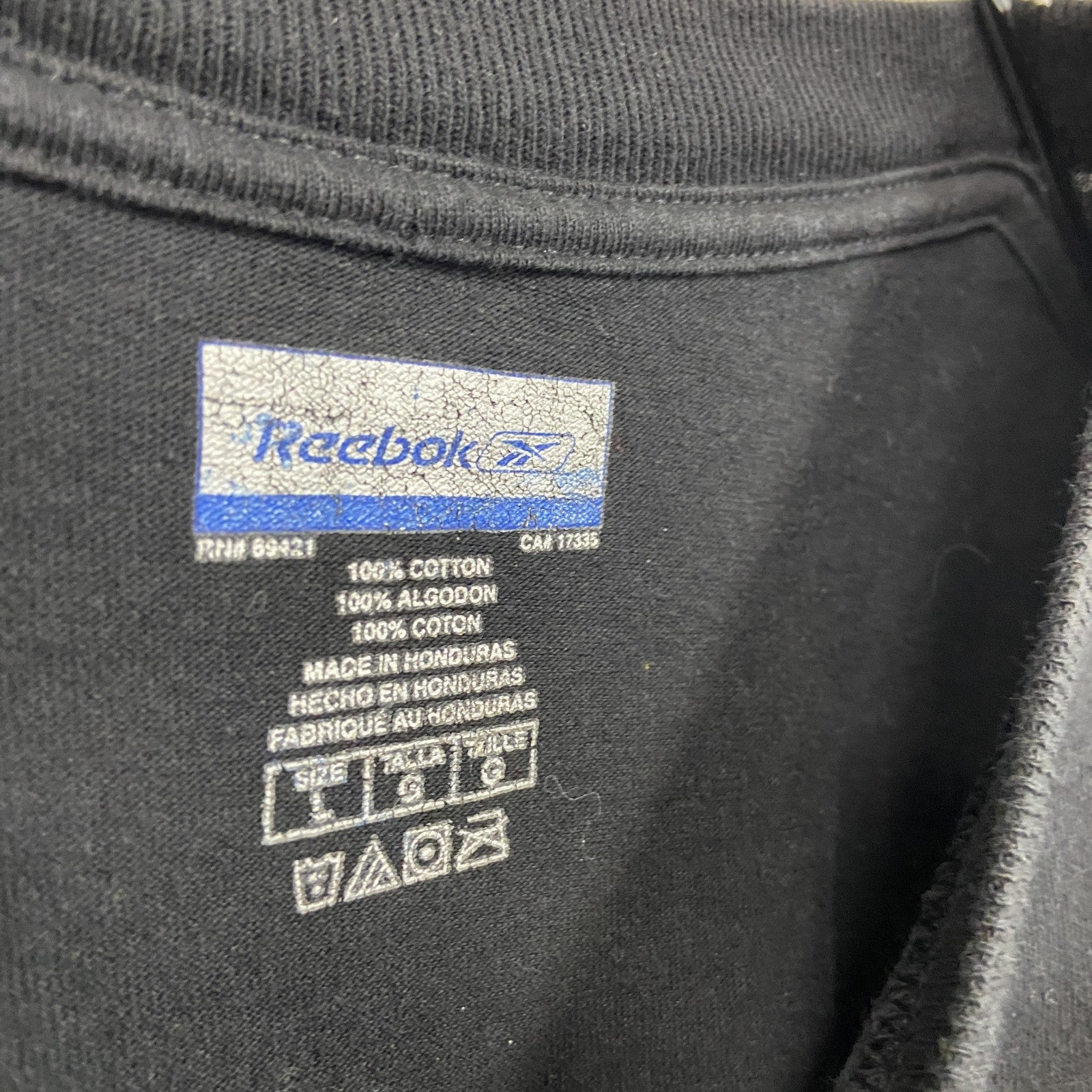 Reebok　リーボック　BENGALS　半袖プリントTシャツ　黒　ブラック　Lサイズ