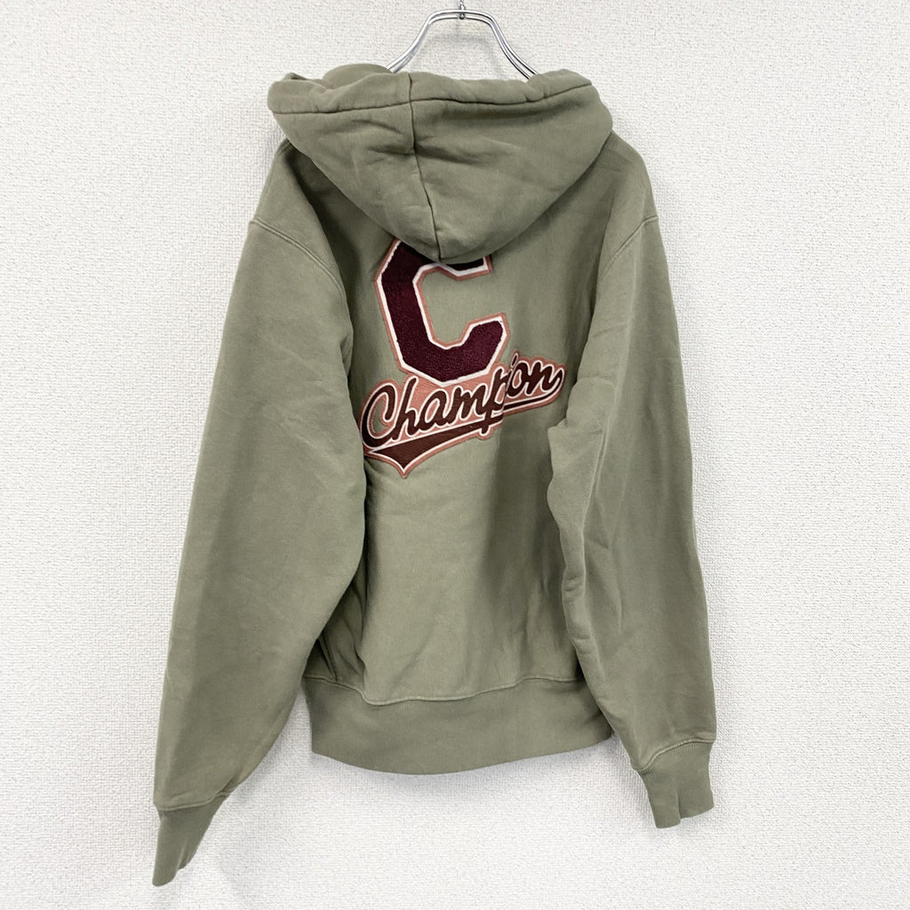 Champion　チャンピオン　リバースウィーブ　フルジップスウェットパーカー/フーディー　カーキ　Sサイズ