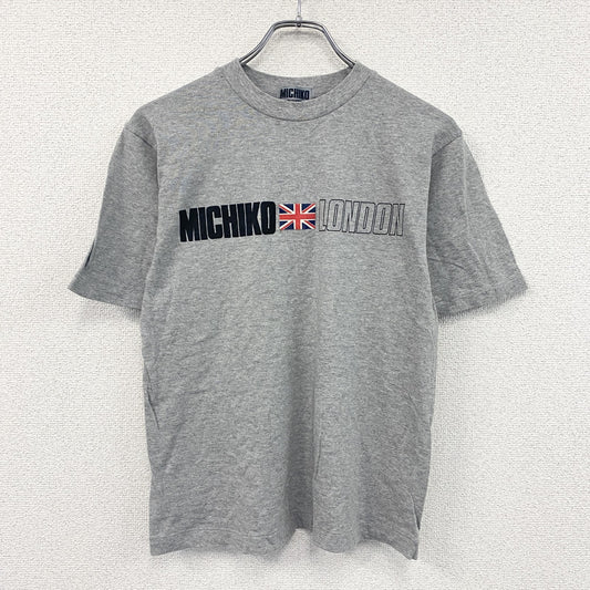～90s　MICHIKO LONDON 　ミチコロンドン　半袖Tシャツ　シングルステッチ　灰色　グレー　Mサイズ
