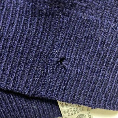 古着 used　80s　Barrie　Vネック無地ニットベスト　薄手セーター　ネイビー　紺　ヴィンテージ　vintage　レトロ