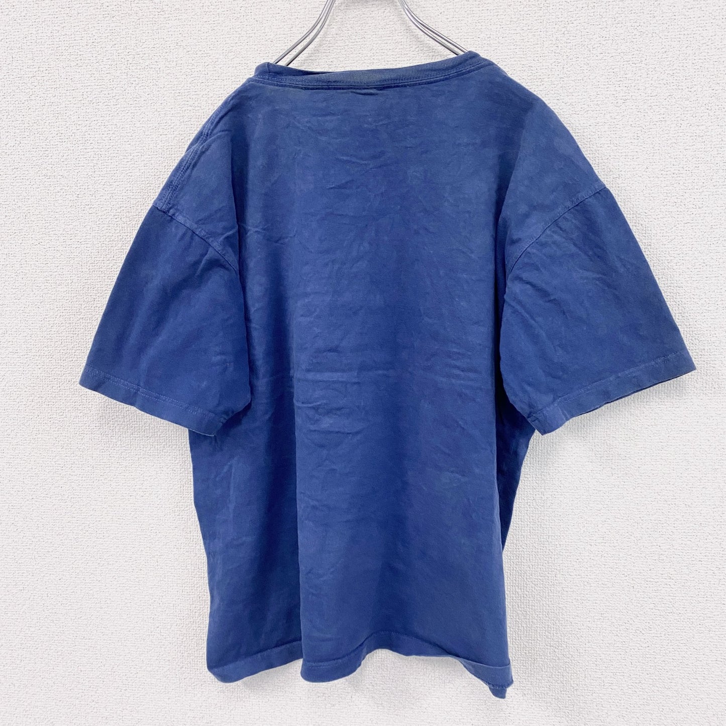 半袖プリントTシャツ　青　ブルー　XLサイズ