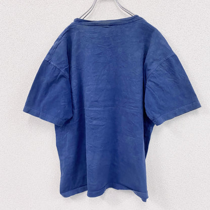 半袖プリントTシャツ　青　ブルー　XLサイズ