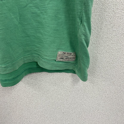 PME LEGEND　半袖プリントアニマルTシャツ　アーチプリント　英字プリント　鷹　三角タグ　緑　グリーン　Lサイズ
