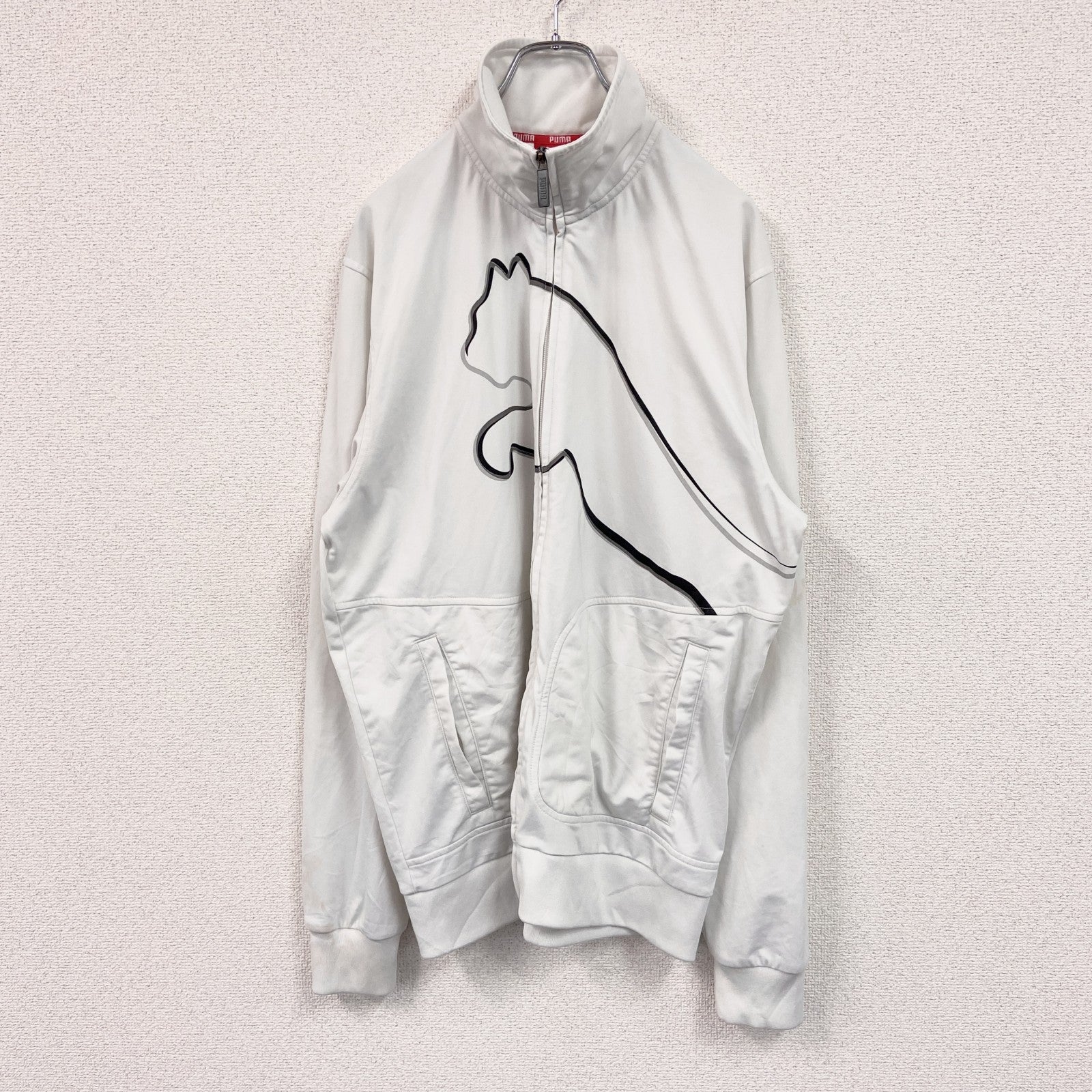 古着 used　PUMA　プーマ　トラックジャケット/ジャージ　白　ホワイト　XLサイズ