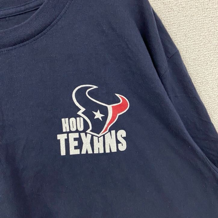 古着 used　NIKE ナイキ　半袖プリントTシャツ　NFL　ヒューストン・テキサンズ　ネイビー　ビックシルエット　XXLサイズ