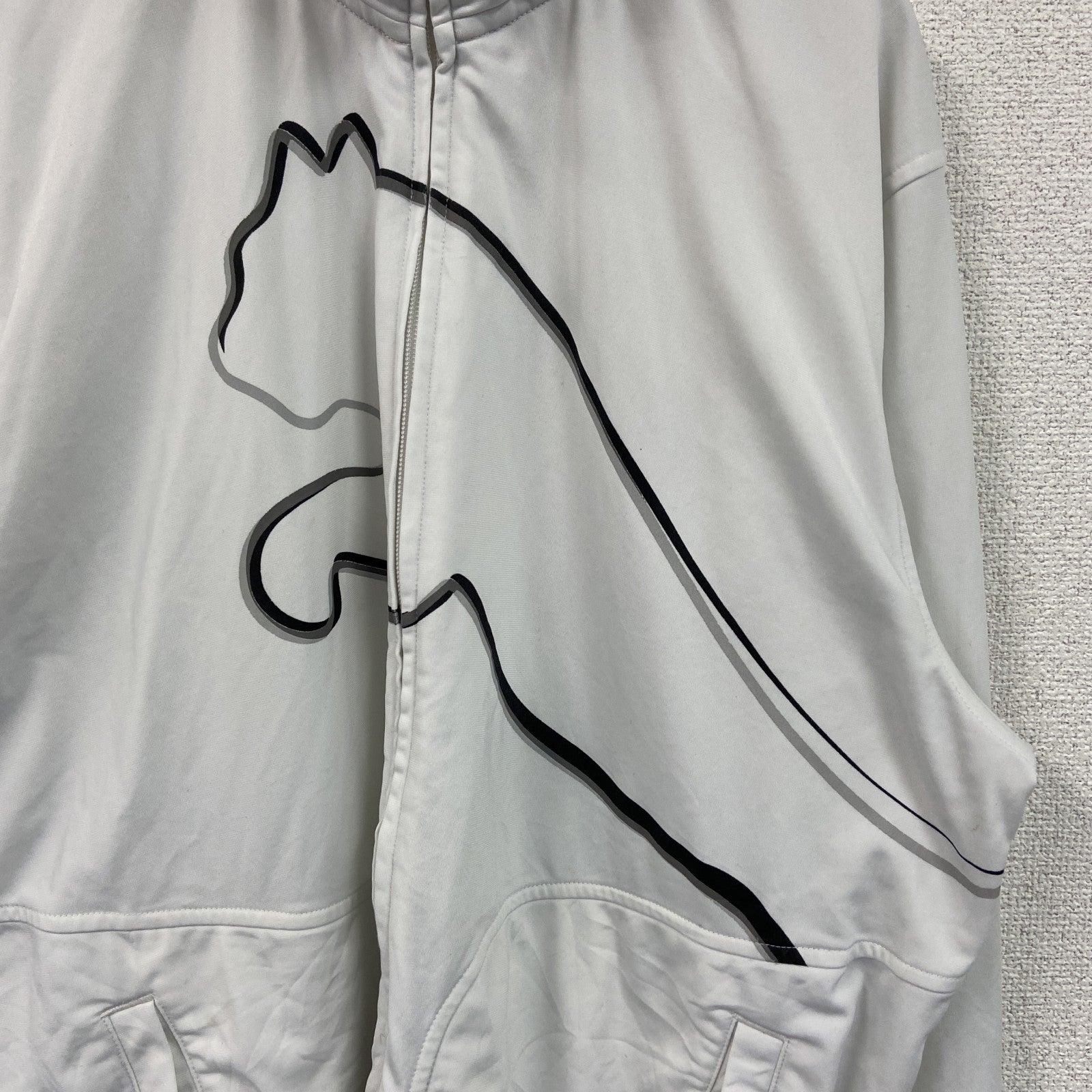 古着 used　PUMA　プーマ　トラックジャケット/ジャージ　白　ホワイト　XLサイズ