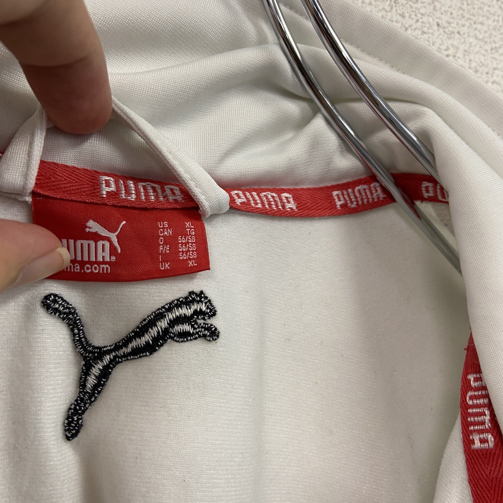 古着 used　PUMA　プーマ　トラックジャケット/ジャージ　白　ホワイト　XLサイズ