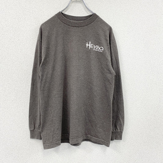 HEYBO　ヘイボ　長袖プリントアニマルTシャツ/ロンT　茶色　ブラウン　Mサイズ