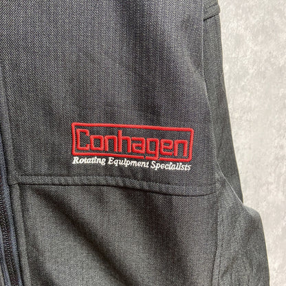 古着 used　NORTH END　Conhagen　長袖ナイロンジャケット　ワンポイント刺繍ハイネックアウター　黒　Mサイズ