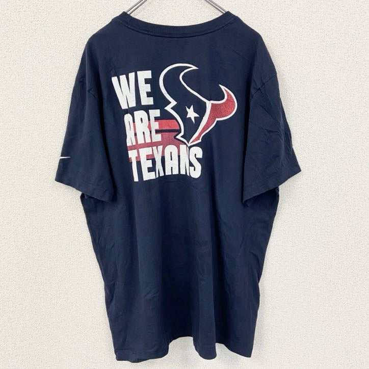 古着 used　NIKE ナイキ　半袖プリントTシャツ　NFL　ヒューストン・テキサンズ　ネイビー　ビックシルエット　XXLサイズ