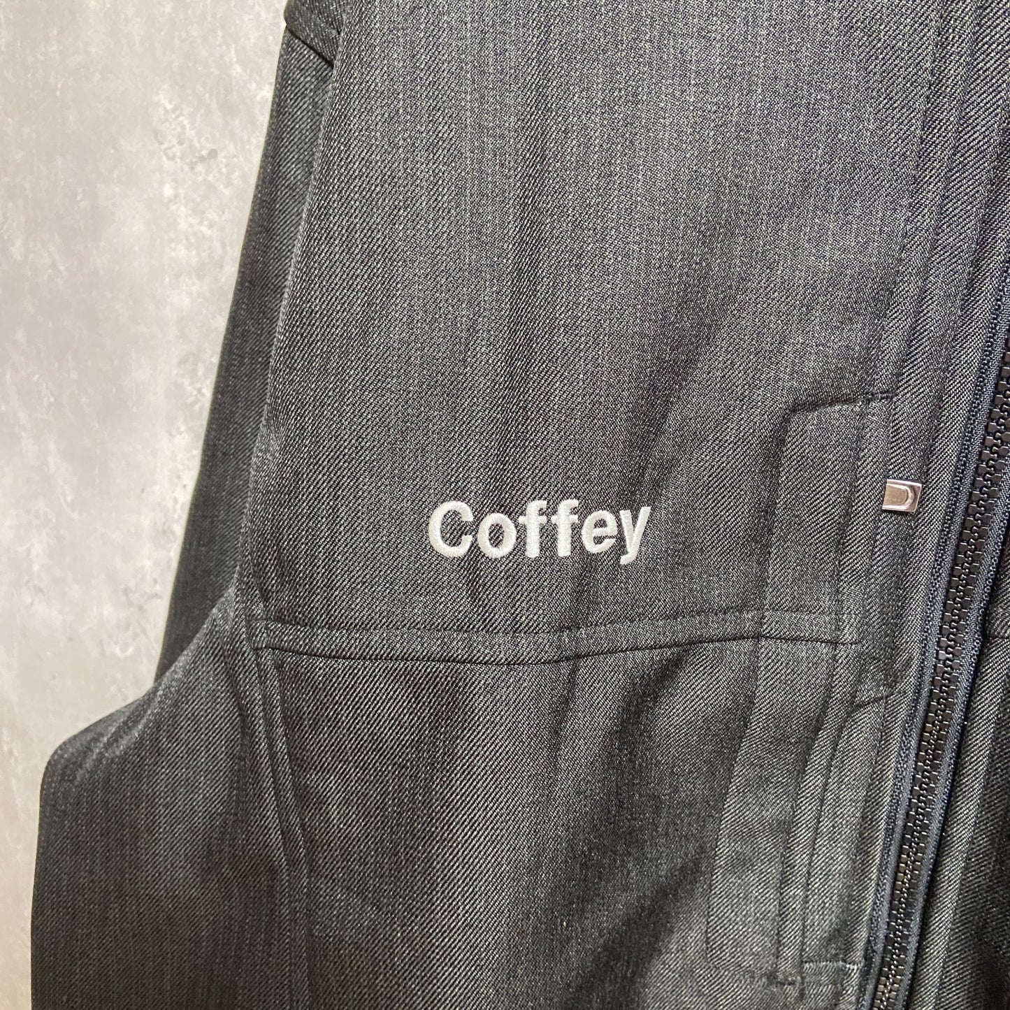 古着 used　NORTH END　Conhagen　長袖ナイロンジャケット　ワンポイント刺繍ハイネックアウター　黒　Mサイズ