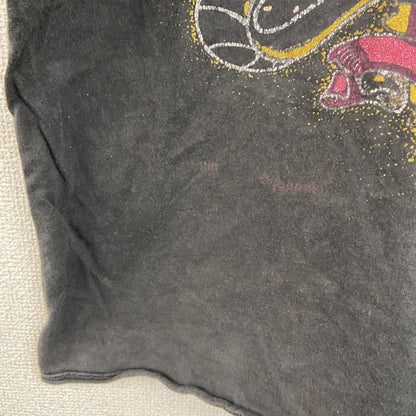 半袖プリントアニマルTシャツ　ROYAL ROCK　蛇　マルチカラー　黒　ブラック