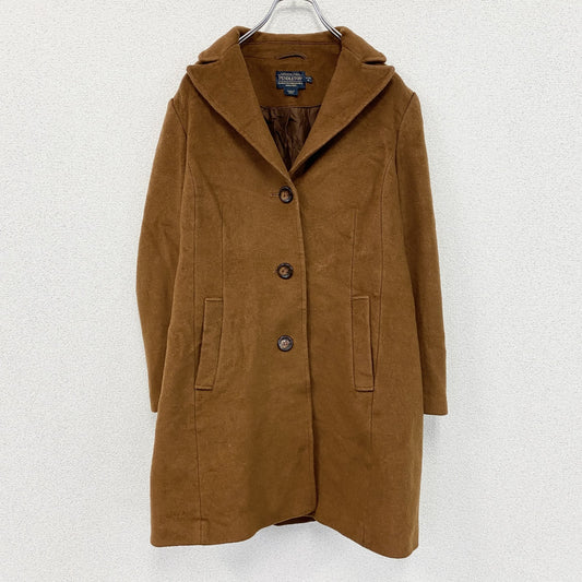 PENDELTON　ペンドルトン　カシミア混ウールチェスターコート　トレンチコート　茶色　ブラウン　８サイズ