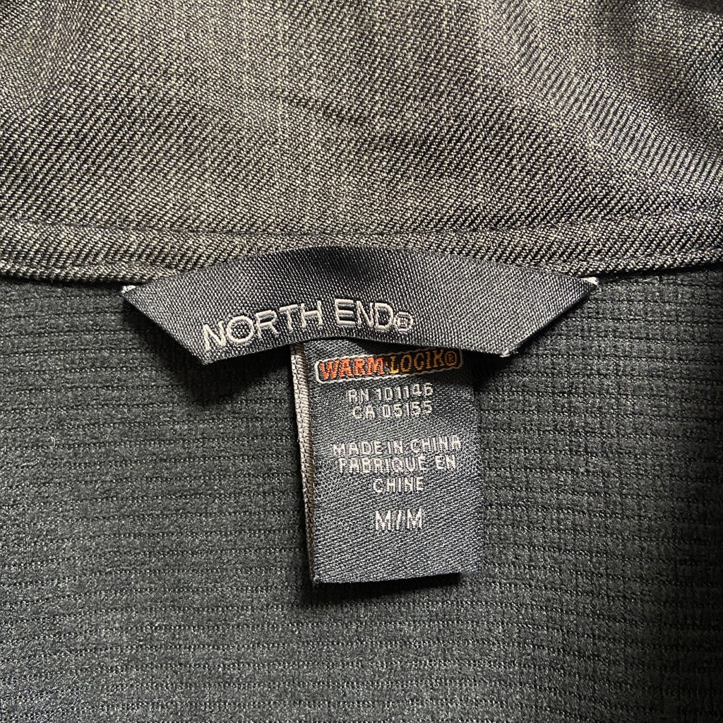 古着 used　NORTH END　Conhagen　長袖ナイロンジャケット　ワンポイント刺繍ハイネックアウター　黒　Mサイズ