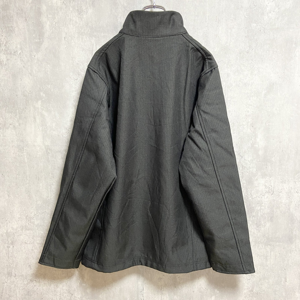 古着 used　NORTH END　Conhagen　長袖ナイロンジャケット　ワンポイント刺繍ハイネックアウター　黒　Mサイズ