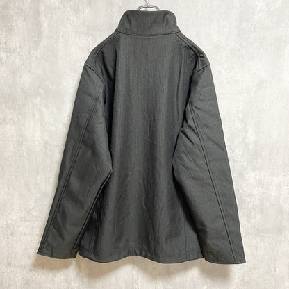 古着 used　NORTH END　Conhagen　長袖ナイロンジャケット　ワンポイント刺繍ハイネックアウター　黒　Mサイズ