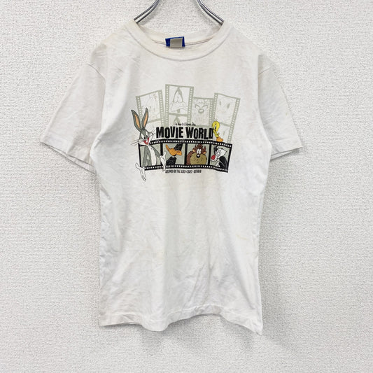 MOVIE WORLD　半袖プリントTシャツ　ワーナーブラザーズ・ムービーワールド　白　ホワイト　Sサイズ