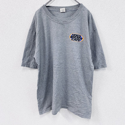 ～00s　CLOTHING　半袖プリントTシャツ　企業ロゴ　両面プリント　ヴィンテージ　灰色　グレー　Lサイズ