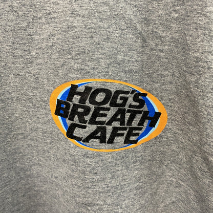 ～00s　CLOTHING　半袖プリントTシャツ　企業ロゴ　両面プリント　ヴィンテージ　灰色　グレー　Lサイズ