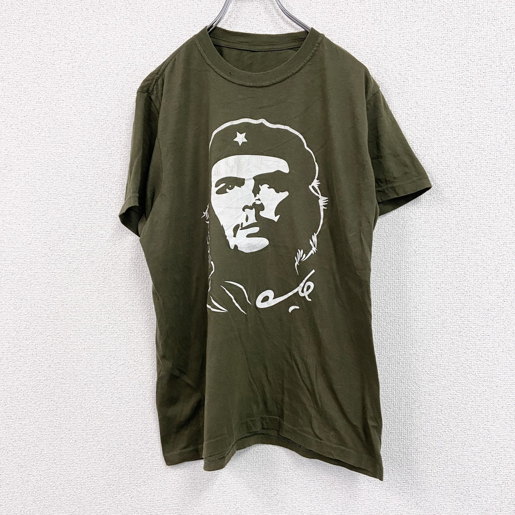 半袖プリントTシャツ　チェ ゲバラ　カーキ　Lサイズ