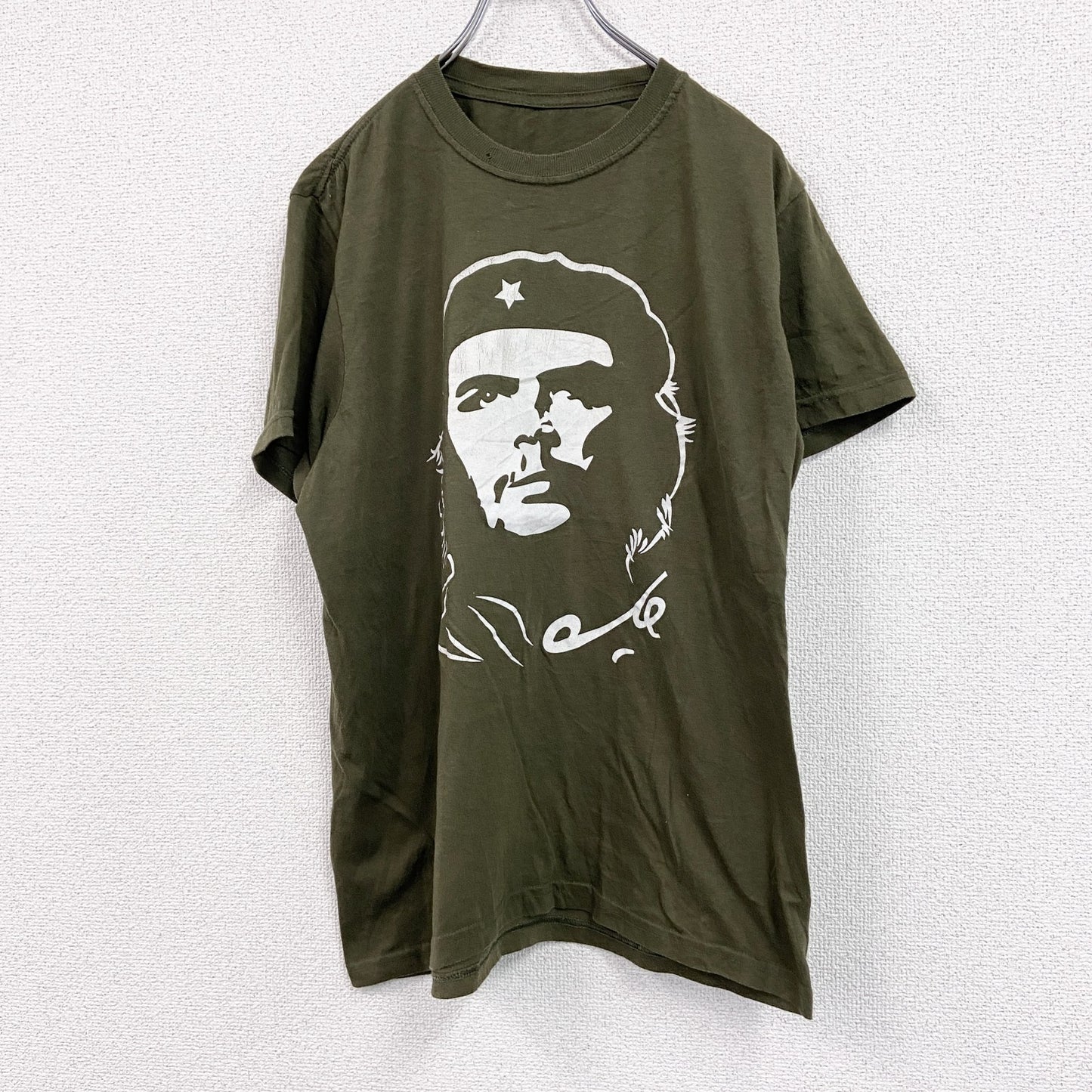 半袖プリントTシャツ　チェ ゲバラ　カーキ　Lサイズ