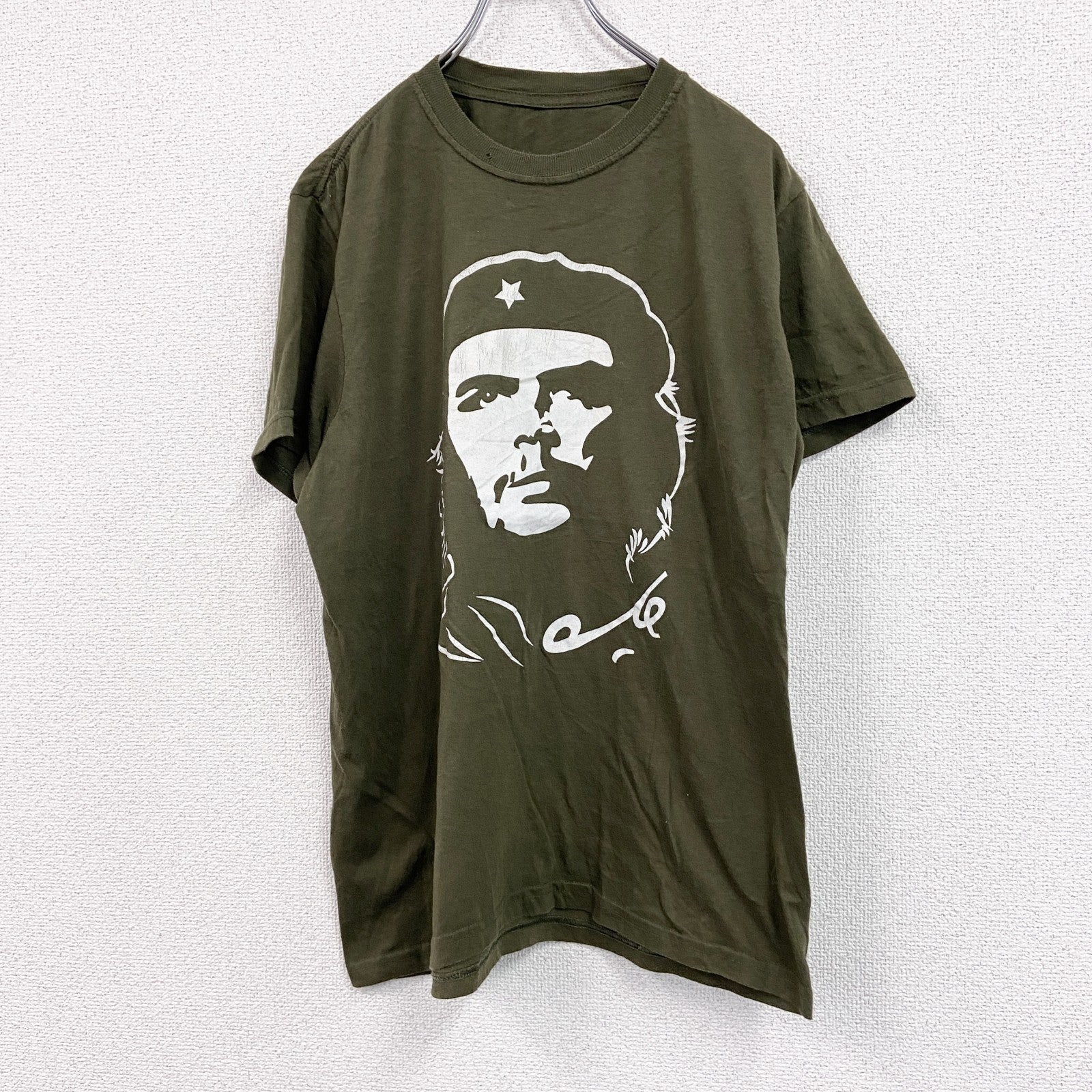 半袖プリントTシャツ　チェ ゲバラ　カーキ　Lサイズ