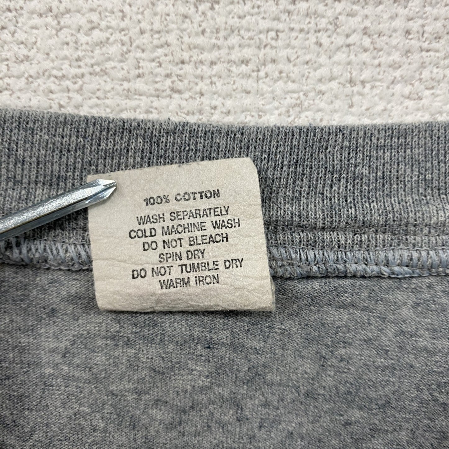 ～00s　CLOTHING　半袖プリントTシャツ　企業ロゴ　両面プリント　ヴィンテージ　灰色　グレー　Lサイズ