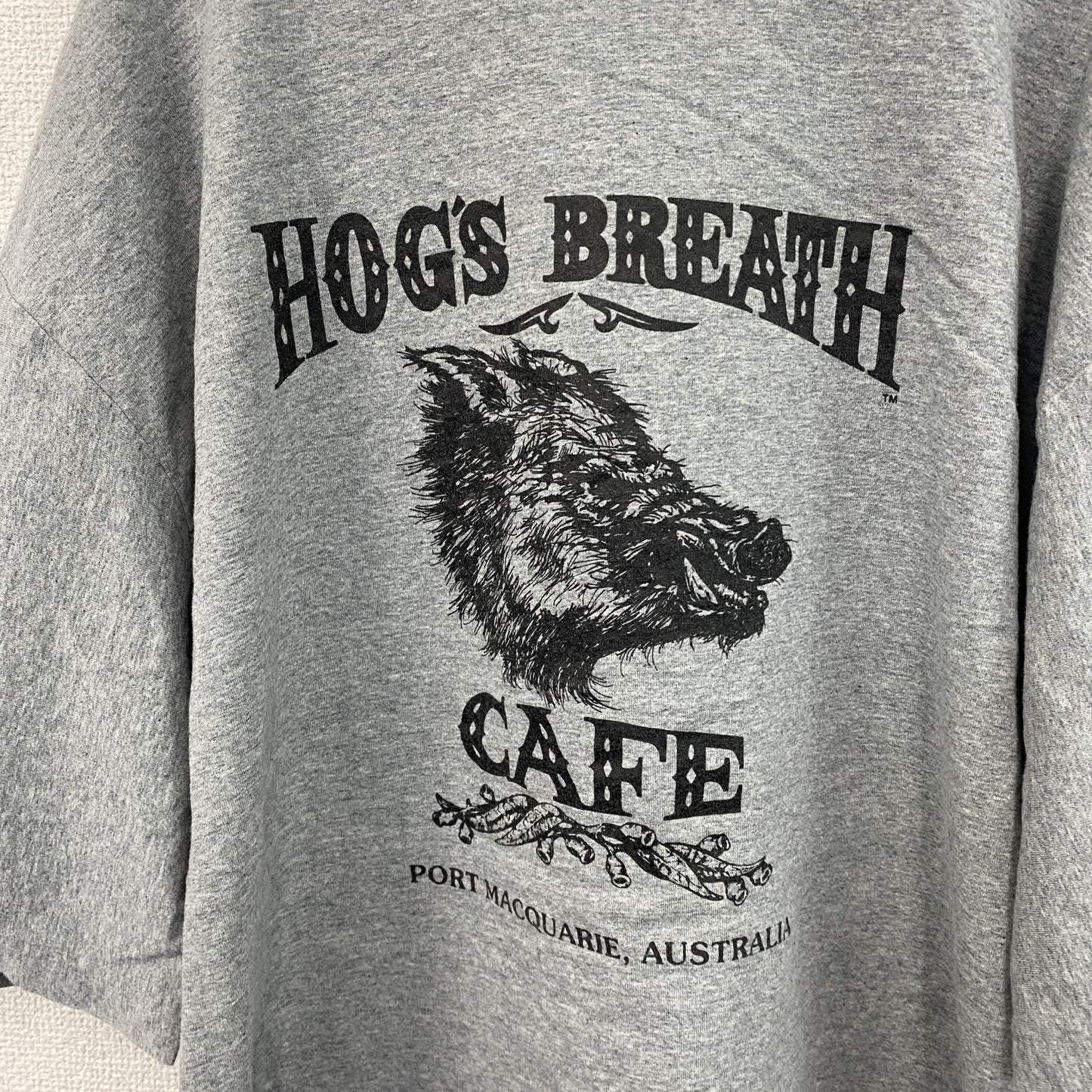 ～00s　CLOTHING　半袖プリントTシャツ　企業ロゴ　両面プリント　ヴィンテージ　灰色　グレー　Lサイズ