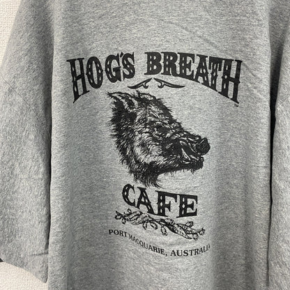 ～00s　CLOTHING　半袖プリントTシャツ　企業ロゴ　両面プリント　ヴィンテージ　灰色　グレー　Lサイズ