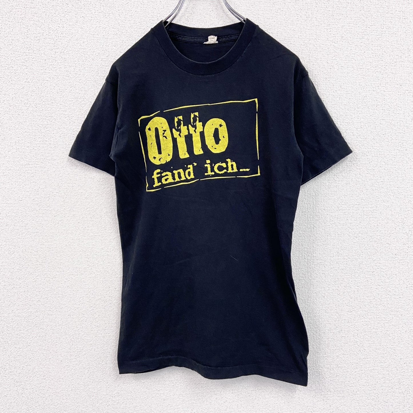 ～90s　半袖プリントTシャツ　メッセージT　英字プリント　シングルステッチ　ヴィンテージ　黒　ブラック