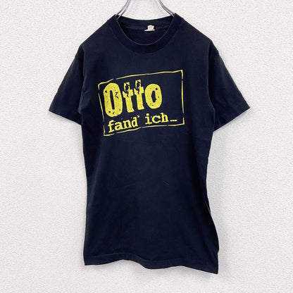 ～90s　半袖プリントTシャツ　メッセージT　英字プリント　シングルステッチ　ヴィンテージ　黒　ブラック