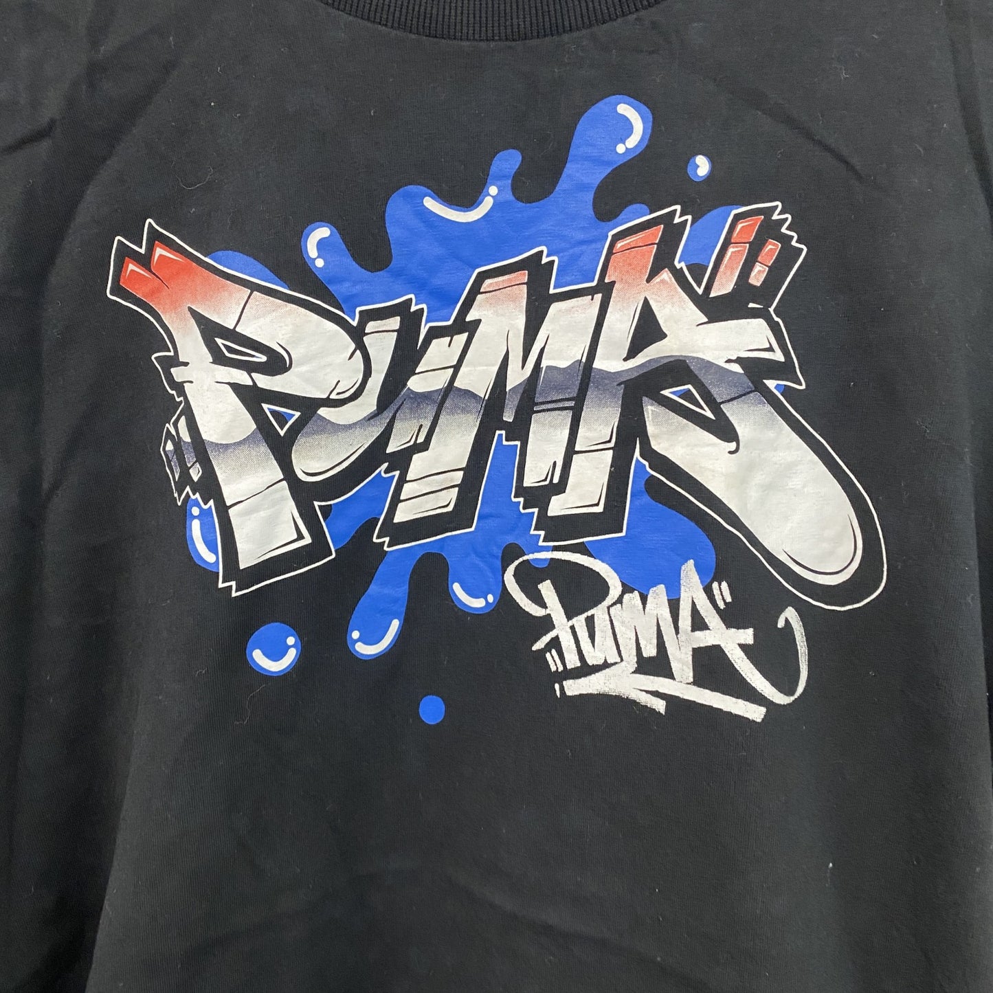 PUMA　プーマ　半袖プリントTシャツ　黒　ブラック　XXLサイズ