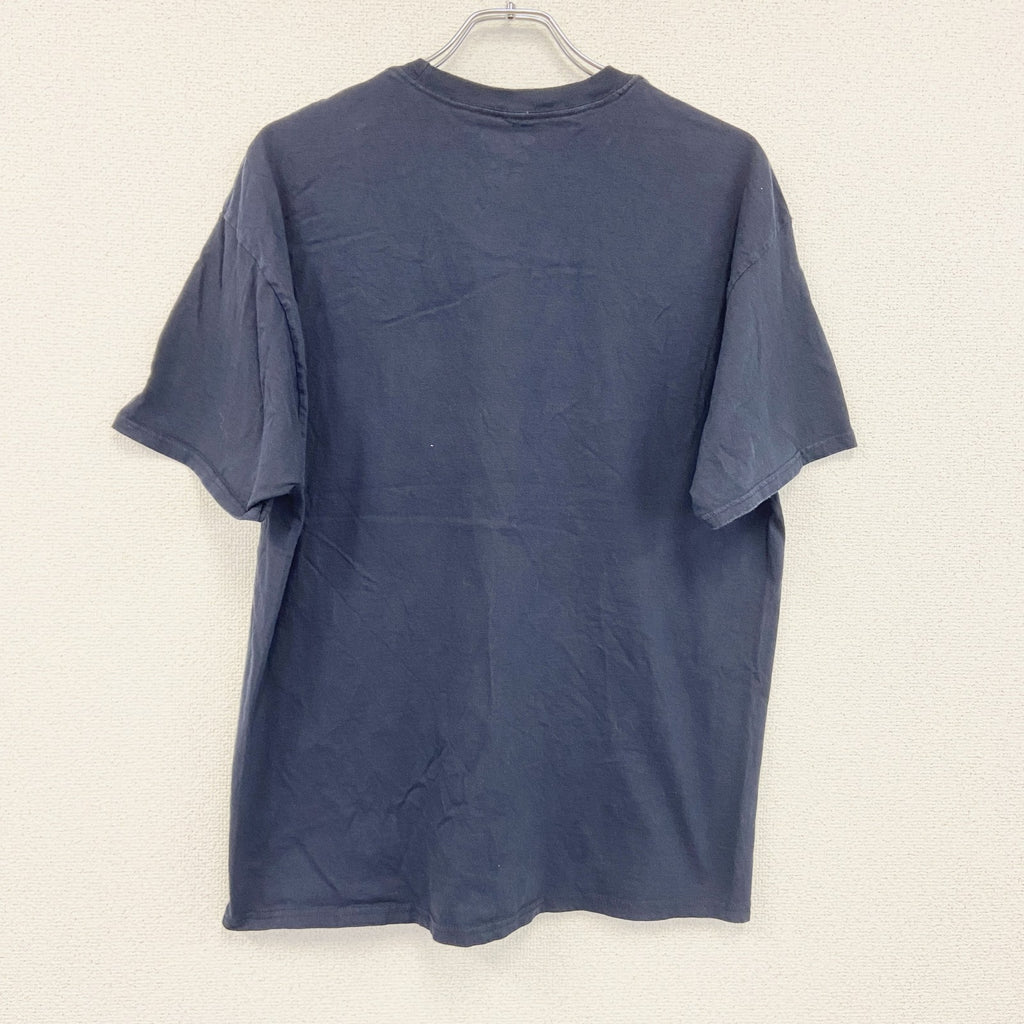 Champion　チャンピオン　半袖プリントTシャツ　デカロゴ　刺繍ロゴ　現行　紺　ネイビー　XLサイズ