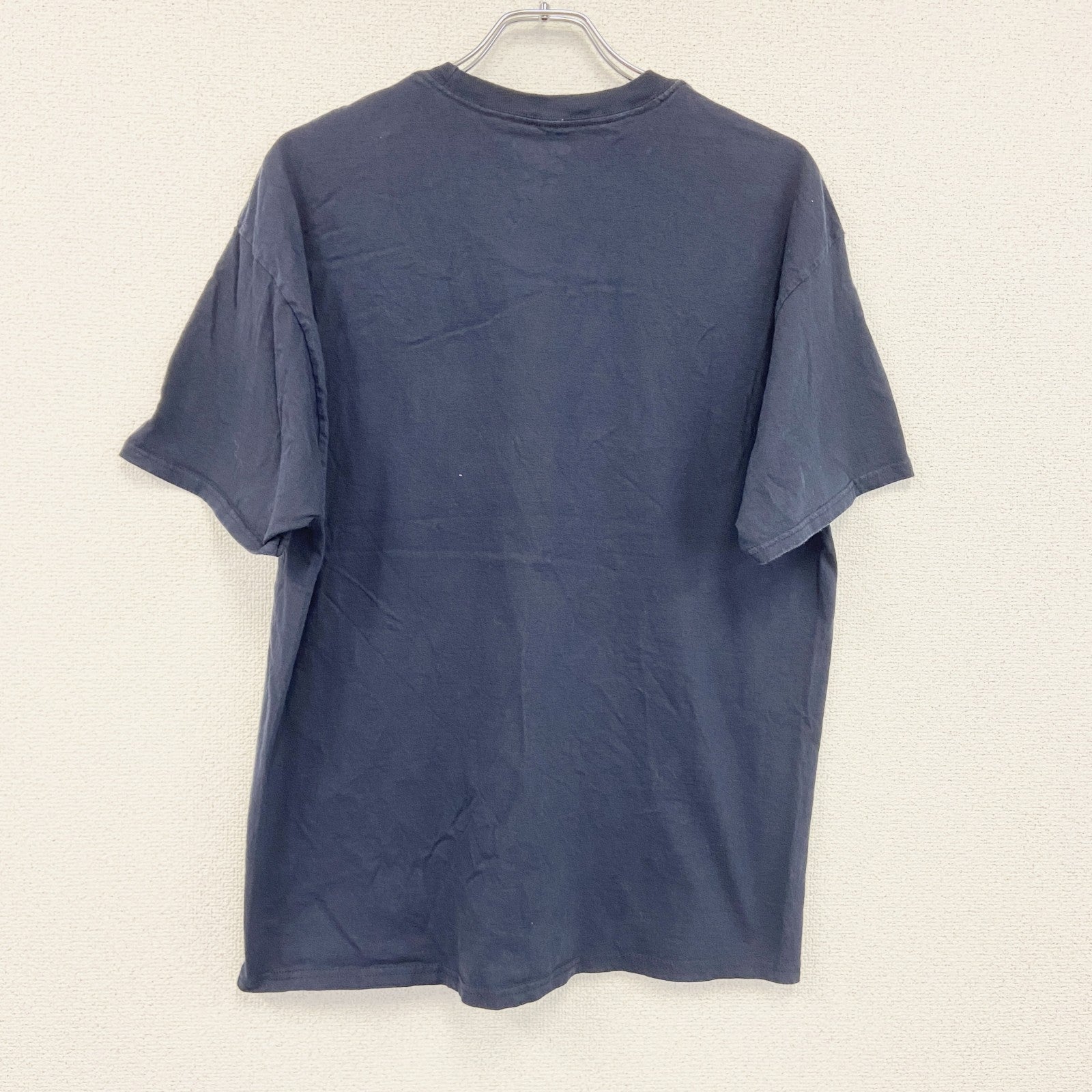 Champion　チャンピオン　半袖プリントTシャツ　デカロゴ　刺繍ロゴ　現行　紺　ネイビー　XLサイズ